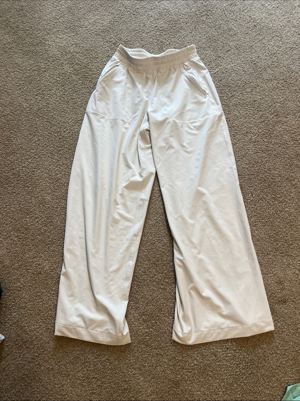 LuLulemon Light Gray Wide Leg Athletic Pants